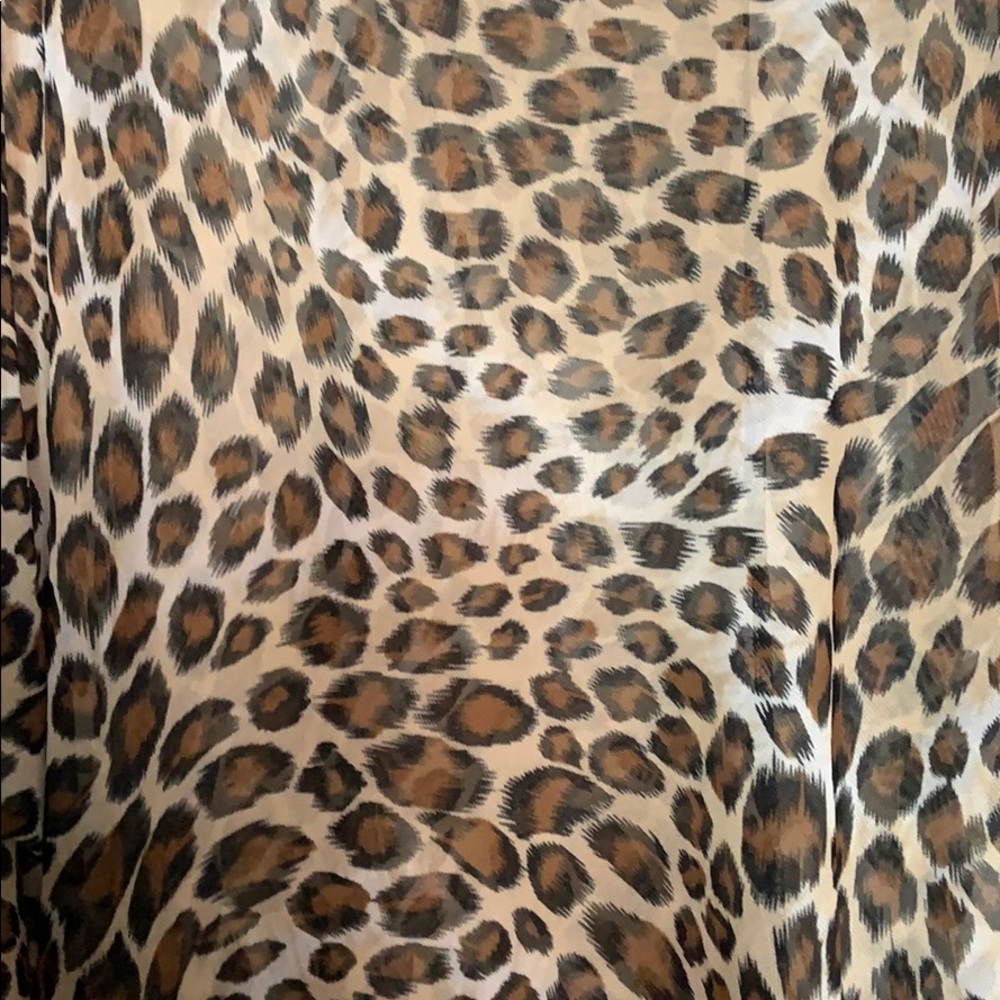 Animal Print Long Sleeve Top with Split Sleeve - Picture 2 of 5